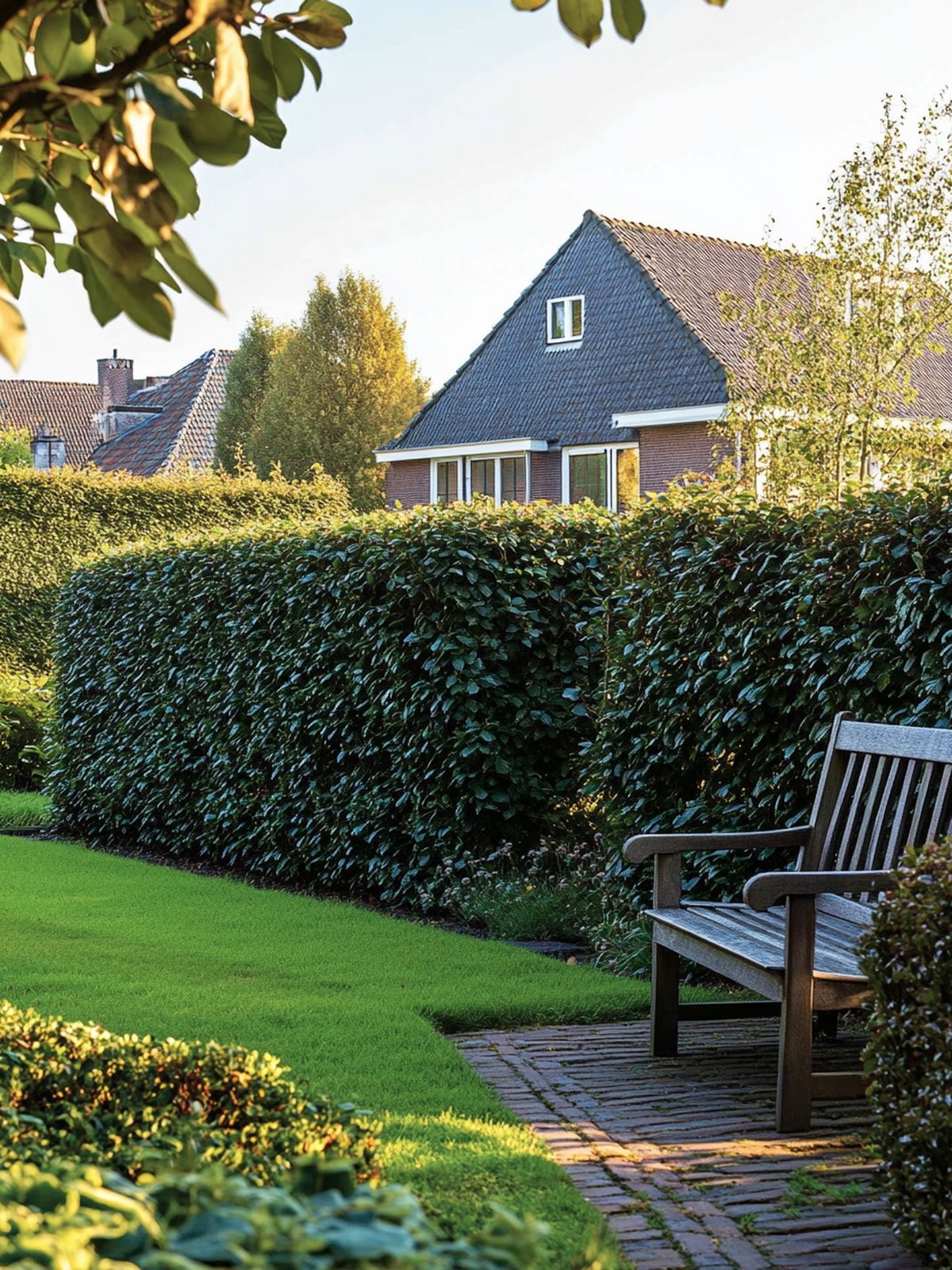 Elaeagnus ebbingei Hecke — silbergrüne ovale Blätter im Sommergarten