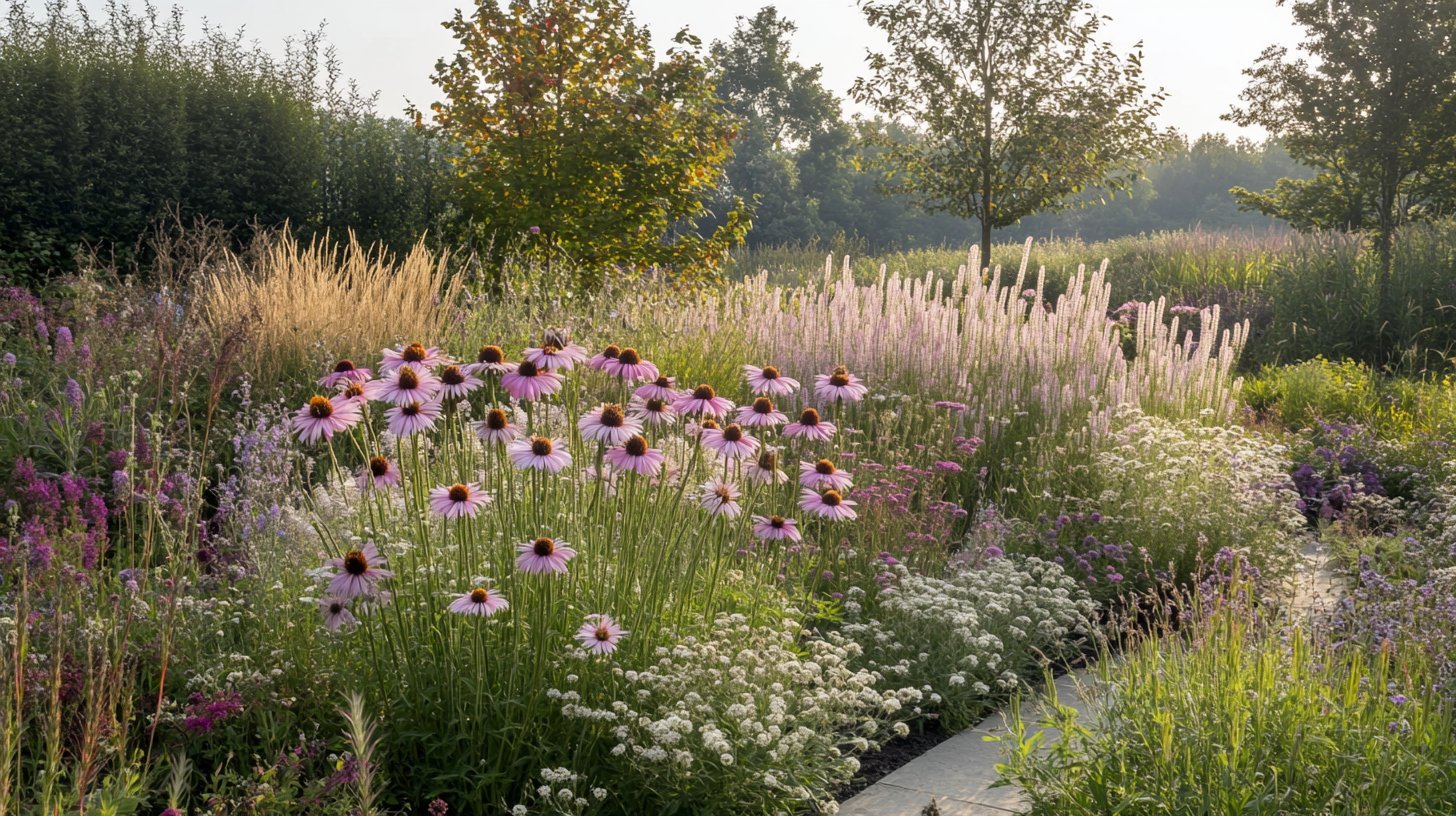 Naturgarten mit Wildblumen und Stauden