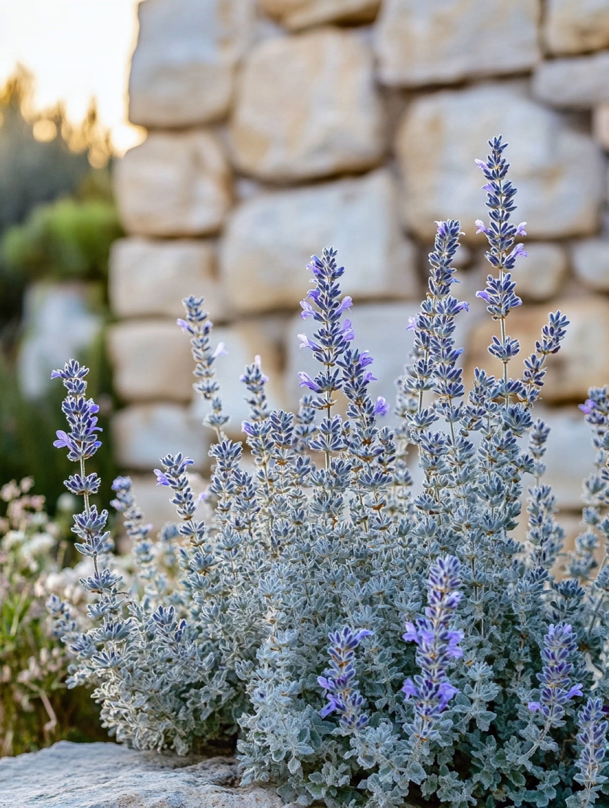 Teucrium fruticans — immergrünes Silberlaub mit blauen Lippenblüten