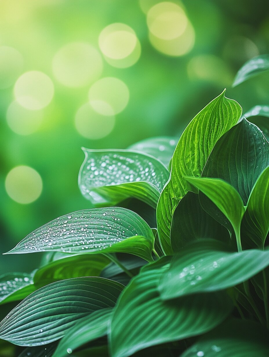 Hosta sieboldiana Elegans — breite blaugrüne Blätter in einem Schattengarten