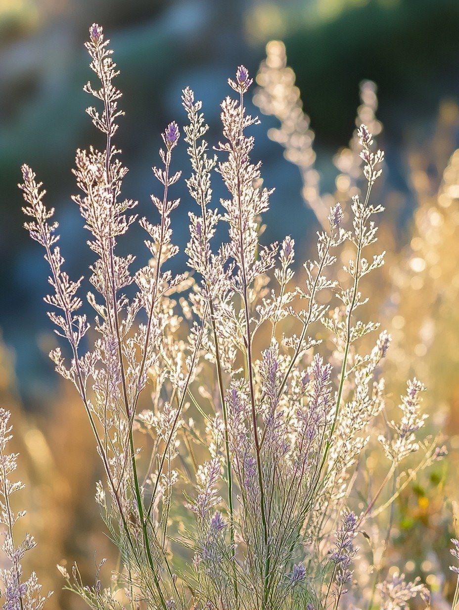 Foeniculum vulgare Purpureum — bronzefarbenes Anis-Federblatt in mediterraner Rabatte