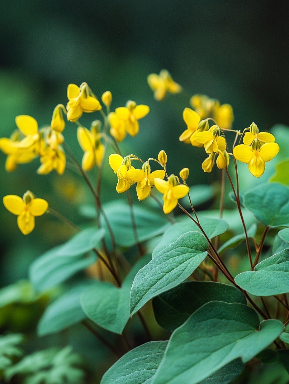 Epimedium — herzförmiges Laub in bronzefarbenen Frühjahrstönen mit feiner Blüte