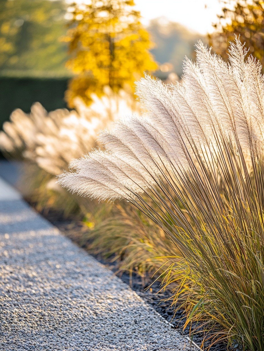 Molinia caerulea Transparent — goldene transparente Rispen im Herbstlicht