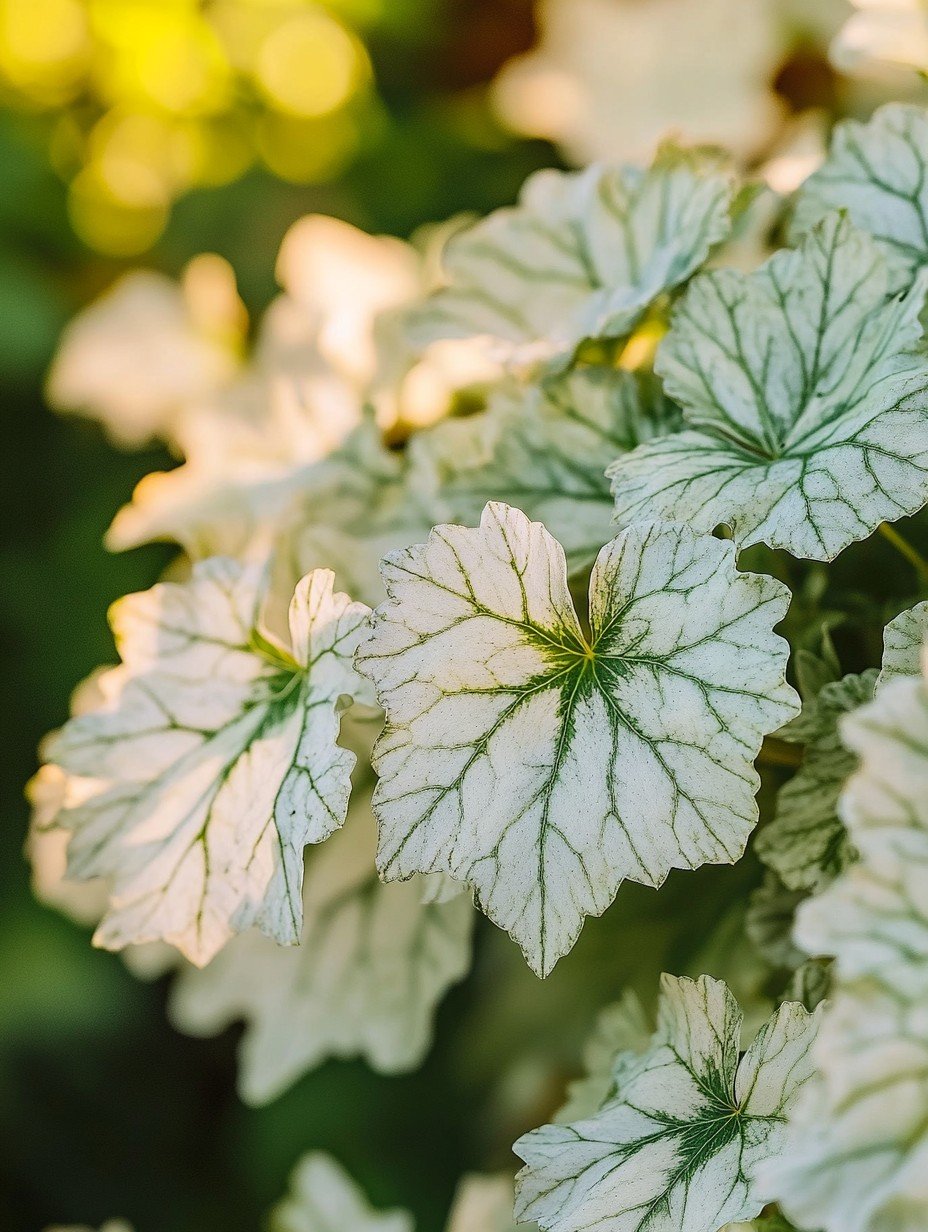 Heuchera Caramel — pfirsichorange Blätter in einer Halbschattenrabatte